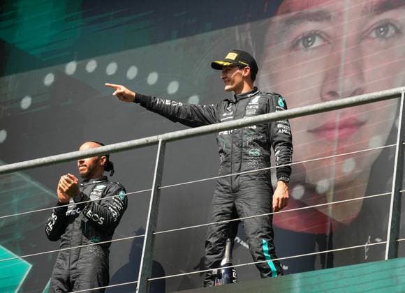 28.07.2024, Circuit de Spa-Francorchamps, Spa-Francorchhamps, Formula 1 Rolex Belgian Grand Prix 2024 , im Bild& xA;Sieger George Russell (GBR), Mercedes-AMG Petronas Formula One Team  Copyright: xAlessioxDexMarco IPAxSportx xipax xx IPA_48357470 IPA_Agency_IPA48357470