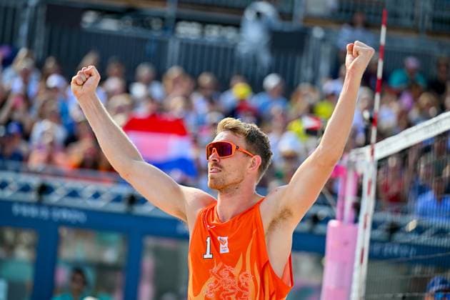 Olympic Games Beach Volleyball Paris 29 07 2024 Preliminary round, Men, NED vs ESP, Stefan Boermanns NED, 1 , Copyright: xBEAUTIFULxSPORTS TomxBlochx