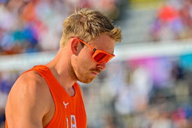 Olympic Games Beach Volleyball Paris 29 07 2024 Preliminary round, Men, NED vs ESP, Stefan Boermanns NED, 1 , Copyright: xBEAUTIFULxSPORTS TomxBlochx