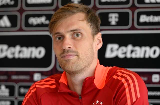 Sparta player Asger Sorensen attends a press conference, PK, Pressekonferenz before the Champions League second preliminary round rematch Sparta Prague - Shamrock Rovers, in Prague, Czech Republic, July 29, 2024. (CTKxPhoto KaterinaxSulova) CTKPhotoP2024072905361  CTKPhotoP2024072905361