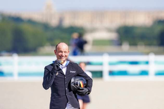 PARIS Olympic Summer Games Olympic Summer Games 2024, PARIS Olympic Summer Games Olympic Summer Games 2024 JUNG Michael GER Prize giving ceremony Partial competition Jumping Team Decision Show Jumping Team cometition Paris, Château de Versailles, Château de Versailles 29 July 2024