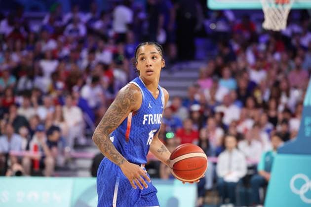 Gabby WILLIAMS (France) Women basketball, Canada vs France , Women s preliminary round during the Olympic Games, Olympische Spiele, Olympia, OS Paris 2024 JO 2024 : BASKET BALL - Canada vs France - Jeux Olympiques 2024 - Paris2024 - Lille - 29 07 2024 DPPI Panoramic 
