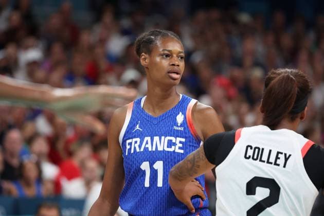 Valeriane AYAYI (France) Women basketball, Canada vs France , Women s preliminary round during the Olympic Games, Olympische Spiele, Olympia, OS Paris 2024 JO 2024 : BASKET BALL - Canada vs France - Jeux Olympiques 2024 - Paris2024 - Lille - 29 07 2024 DPPI Panoramic 