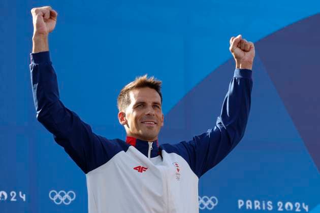 GESTIN Nicolas of France, BURGESS Adam of great britain, BENUS Matej of Slovakia Canoe Slalom Men s Canoe Single Final, podium, during the Olympic Games, Olympische Spiele, Olympia, OS Paris 2024 on 29 July 2024 at Vaires-sur-Marne Nautical Stadium in Vaires-sur-Marne, France - Photo Gregory Lenormand DPPI Media Panoramic OLYMPIC GAMES PARIS 2024 - 29 07 DPPI Panoramic  21024006_GRL_13391