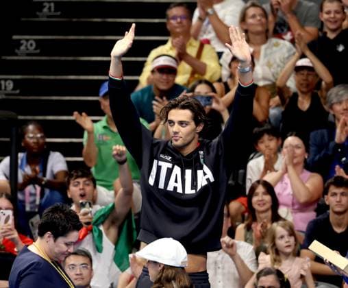 Foto IPP Marco Trovati Pentaphoto Parigi 29 07 2024 Giochi Olimpici Olimpiadi Olimpiade Estive Olympic Games, Olympische Spiele, Olympia, OS Paris Nuoto 100 mt Dorso maschile nella foto Thomas Ceccon Italy Photo Press World Copyright italy  Copyright: xR4924_italyphotopressx