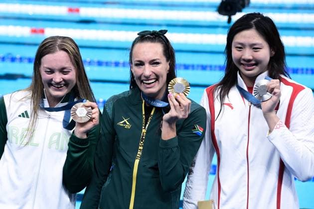 Paris 2024, Swimming, Women, 100m Breaststroke, Award Ceremony
