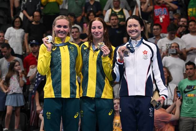 Paris 2024, Swimming, Women, 200m freestyle, Award ceremony