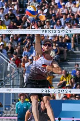 Olympic Games Beach Volleyball Paris 30 07 2024 Preliminary round, men, GER FRA, Clemens Wickler 2, GER , Copyright: xBEAUTIFULxSPORTS TomxBlochx