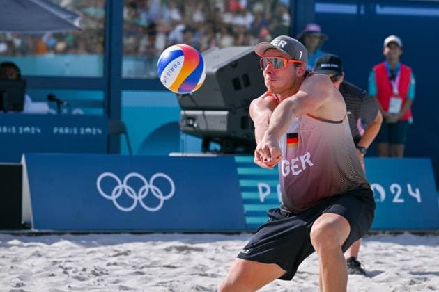Olympic Games Beach Volleyball Paris 30 07 2024 Preliminary round, Men, GER FRA, Nils Ehlers 1, GER , Copyright: xBEAUTIFULxSPORTS TomxBlochx
