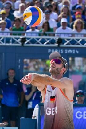 Olympic Games Beach Volleyball Paris 30 07 2024 Preliminary round, men, GER FRA, Clemens Wickler 2, GER , Copyright: xBEAUTIFULxSPORTS TomxBlochx