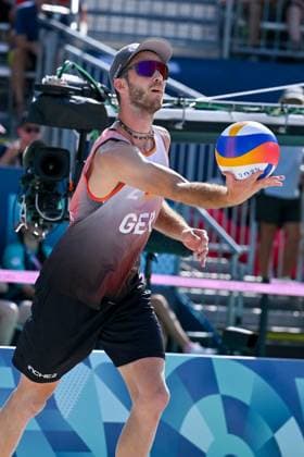 Olympic Games Beach Volleyball Paris 30 07 2024 Preliminary round, men, GER FRA, Clemens Wickler 2, GER , Copyright: xBEAUTIFULxSPORTS TomxBlochx