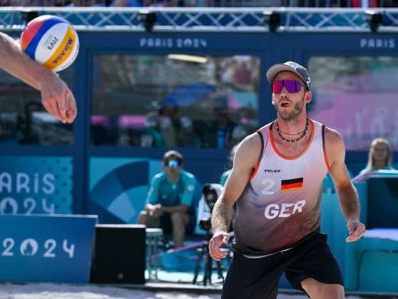 Olympic Games Beach Volleyball Paris 30 07 2024 Preliminary round, men, GER FRA, Clemens Wickler 2, GER , Copyright: xBEAUTIFULxSPORTS TomxBlochx