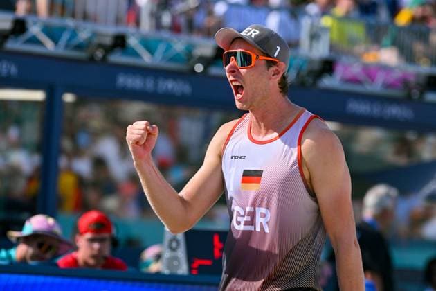 Olympic Games Beach Volleyball Paris 30 07 2024 Preliminary round, Men, GER FRA, Nils Ehlers 1, GER , Copyright: xBEAUTIFULxSPORTS TomxBlochx