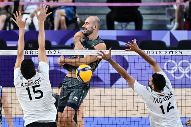 Paris 2024, Volleyball, Männer, Italien - Ägypten Parigi (Francia) 30 07 2024 - Olimpiadi Parigi 2024 Volley Italia-Egitto foto Image nella foto: Gianluca Galassi 