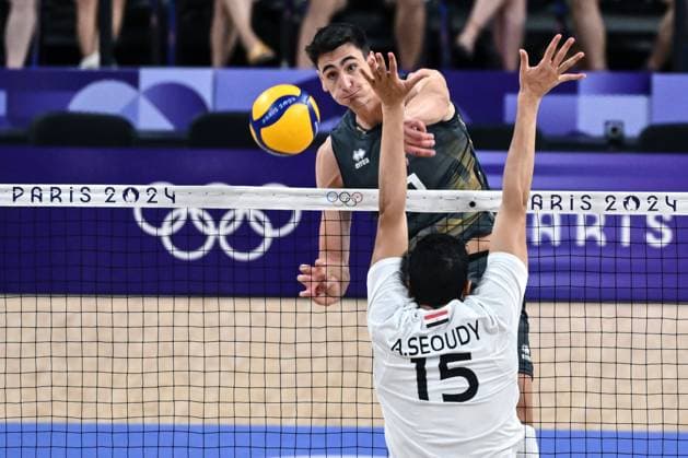 Paris 2024, Volleyball, Männer, Italien - Ägypten Parigi (Francia) 30 07 2024 - Olimpiadi Parigi 2024 Volley Italia-Egitto foto Image nella foto: Alessandro Michieletto 