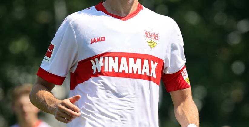 20 07 24 VfB Stuttgart Fortuna Sittard Germany, Heilbronn, 20 07 2024, Football, Bundesliga, Test match, VfB Stuttgart Fortuna Sittard Winamax jersey advertising chest main sponsor