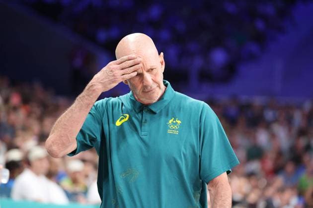 Brian GOORJIAN (coach Australie) Mens basketball, Canada vs Australia, Men s preliminary round during the Olympic Games, Olympische Spiele, Olympia, OS Paris 2024. photo Laurent Sanson DPPI Panoramic JO 2024 : BASKET BALL - Canada vs Australie - Jeux Olympiques 2024 - Paris2024 - Lille - 30 07 2024 DPPI Panoramic 