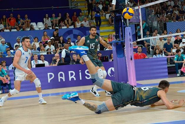 Yuri Romano (Egypt) in action during Men s Volleyball - Italy vs Egypt, Olympic Games, Olympische Spiele, Olympia, OS Paris 2024 in Paris, France, July 30 2024  Copyright: xPasqualexGolia IPAxSportx xipa-ax xx IPA_48398064 IPA_Agency_IPA48398064