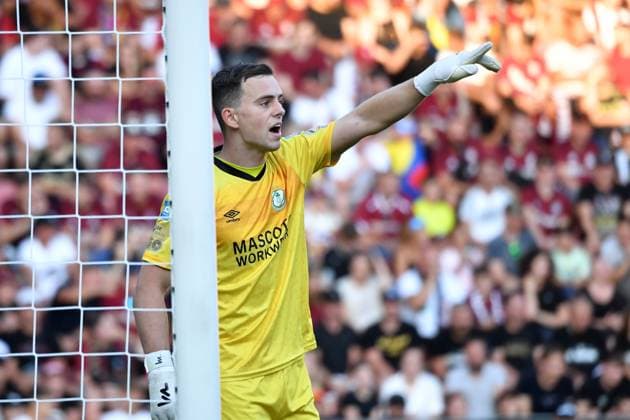 July 30, 2024, Prague, Czech Republic: Goalkeeper LEON POHLS of Shamrock Rover s during second qualifying round UEFA Champions League, 2nd leg match at July 30, 2024, in Prague in the Czech Republic. Prague Czech Republic - ZUMAr156 20240730_aap_r156_001 Copyright: xSlavekxRutax