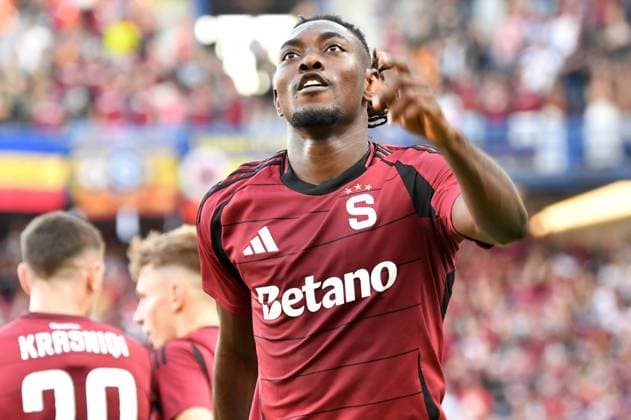 July 30, 2024, Prague, Czech Republic: VICTOR ALATUNJI of Sparta Praha celebrate after scoring goal during second qualifying round UEFA Champions League, 2nd leg match at July 30, 2024, in Prague in the Czech Republic. Prague Czech Republic - ZUMAr156 20240730_aap_r156_003 Copyright: xSlavekxRutax
