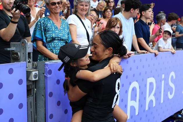 OLY24 RUGBY SEVENS, Mahina Paul of New Zealand reacts after winning the Women s Gold Medal Rugby Sevens match between New Zealand and Canada at the Stade de France, as part of the 2024 Paris Olympic Games, Olympische Spiele, Olympia, OS in Saint-Denis, France, Tuesday, July 30, 2024. ( NO ARCHIVING, EDITORIAL USE ONLY, NO USE IN BOOKS WITHOUT CONSENT SAINT-DENIS FRANCE Copyright: xIAINxMCGREGORx 20240731132280160550