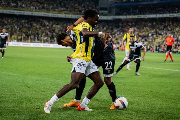 Fenerbahce v Lugano UEFA Champions League Second Qualifying Round Bright Osay,-Samuel of Fenerbahce in action during the match. Fenerbahce and Lugano faced each other in the UEFA Champions League second qualifying round second leg, the match took place at Sukru Saracoglu Stadium on July 30, 2024 Istanbul Istanbul Turkey Copyright: xYagizxGurtugx
