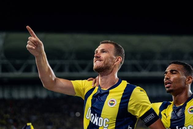 Fenerbahce v Lugano UEFA Champions League Second Qualifying Round Edin Dzeko of Fenerbahce in action during the match. Fenerbahce and Lugano faced each other in the UEFA Champions League second qualifying round second leg, the match took place at Sukru Saracoglu Stadium on July 30, 2024 Istanbul Istanbul Turkey Copyright: xYagizxGurtugx