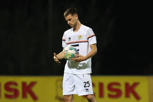 PAOLA, MALTA - JULY 30: Bernard Karrica of Ballkani is preparing to take a penalty kick during the UEFA Europa Conference League, Second Qualifying Round, 2nd Leg soccer match between Hamrun Spartans and Ballkani at the Tony Bezzina Stadium, Paola, Malta on 30 July 2024. (Photo by Domenic Aquilina) Hamrun Spartans v Ballkani - UEFA Europa Conference League 2024 2025, Second Qualifying Round, 2nd Leg