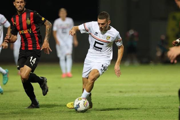 PAOLA, MALTA - JULY 30: Walid Hamidi of Ballkani is in action during the UEFA Europa Conference League, Second Qualifying Round, 2nd Leg soccer match between Hamrun Spartans and Ballkani at the Tony Bezzina Stadium, Paola, Malta on 30 July 2024. (Photo by Domenic Aquilina) Hamrun Spartans v Ballkani - UEFA Europa Conference League 2024 2025, Second Qualifying Round, 2nd Leg