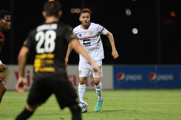 PAOLA, MALTA - JULY 30: Queven (R) of Ballkani is in action during the UEFA Europa Conference League, Second Qualifying Round, 2nd Leg soccer match between Hamrun Spartans and Ballkani at the Tony Bezzina Stadium, Paola, Malta on 30 July 2024. (Photo by Domenic Aquilina) Hamrun Spartans v Ballkani - UEFA Europa Conference League 2024 2025, Second Qualifying Round, 2nd Leg