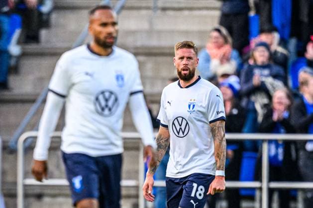 240730 Pontus Jansson of Malmö FF looks dejected during the UEFA Champions League football match between Klaksvik and Malmö FF on July 30, 2024 in Klaksvik Photo Mathilda Ahlberg BILDBYRAN kod MA MA0693 fotboll football soccer fotball champions league klaksvik malmö ff bbeng Qualifiers kval depp  Copyright: MATHILDAxAHLBERG BB240730MA103