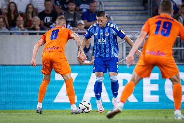 SLOVAN BRATISLAVA - NK CELJE Robert Mak of Slovan during the 2nd leg of Second qualifying round of the UEFA Champions League football match between SK Slovan Bratislava and Celje. Bratislava, Slovakia, July 30, 2024. PUBLICATION NOT IN SLOVAKIA Copyright: xx 080A6514