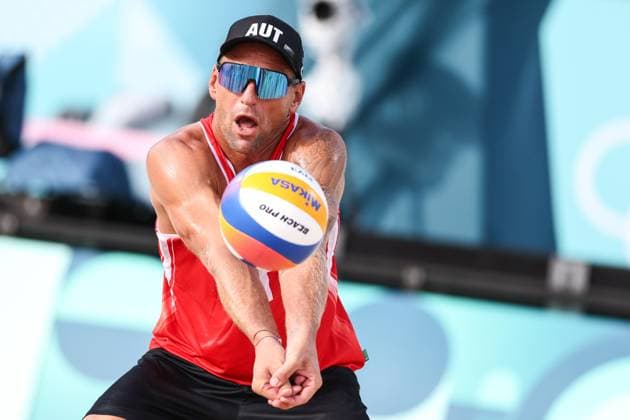 OLYMPICS - Olympic Summer Games 2024 PARIS,FRANCE,31.JUL.24 - OLYMPICS, Beach volleyball, Beachvolleyball - Olympic Summer Games Paris 2024, preliminary phase, men. Image shows Alexander Horst (AUT).  GEPAxpictures xArminxRauthner