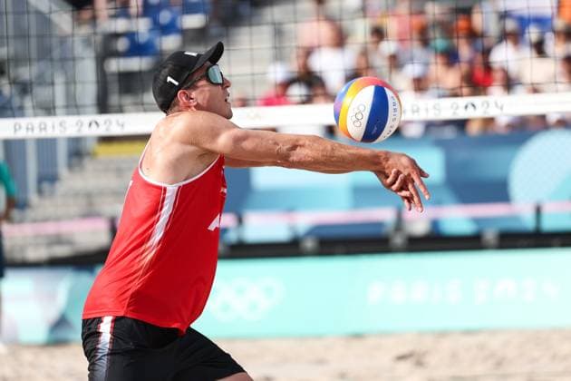 OLYMPICS - Olympic Summer Games 2024 PARIS,FRANCE,31.JUL.24 - OLYMPICS, Beach volleyball, Beachvolleyball - Olympic Summer Games Paris 2024, preliminary phase, men. Image shows Julian Hoerl (AUT).  GEPAxpictures xArminxRauthner