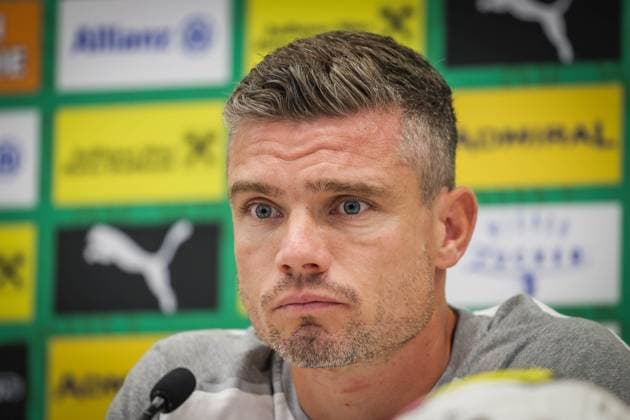 SOCCER - UEFA EL, Rapid vs Krakow VIENNA,AUSTRIA,31.JUL.24 - SOCCER - UEFA Europa League, qualification, SK Rapid Wien vs Wisla Krakow, preview, press conference, PK, Pressekonferenz Rapid. Image shows head coach Robert Klauss (Rapid).  GEPAxpictures xDavidxBitzan