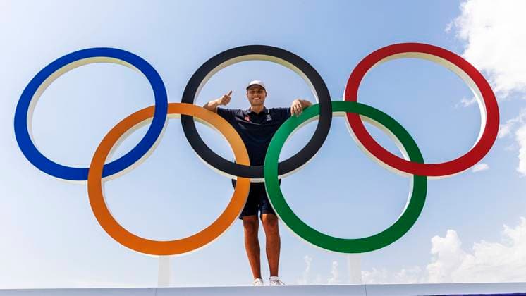 PARIS, FRANCE 20240731 Swedens Ludvig Aberg during a practice round at the Golf National in Paris PARIS FRANCE Olympics xPhotographerx  Copyright: xChristerxHöglundx OS 2024 GOLF