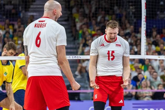 Volleyball - Olympic Games, Olympische Spiele, Olympia, OS Paris 2024: Day 5 Bartosz Kurek, Jakub Kochanowski are playing during Volleyball Men s Preliminary Round - Group C - match between Poland and Brazil on day five of the Olympic Games Paris 2024 at Paris Arena in Paris, France on July 31, 2024. Paris France  Copyright: xAndrzejxIwanczukx originalFilename:iwanczuk-volleyba240731_npbgl.jpg