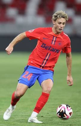 Fußball, CL-Quali, Maccabi Tel Aviv - FCSB Bukarest 31.07.2024 Budapest(Hungary) FC Maccabi Tel Aviv-FCSB Uefa second leg champions league second qualifying round men s football William Baeten FCSB :