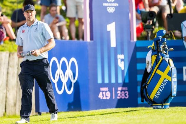 240801 Alex Norén of Sweden competes in men s individual golf round 1 during day 6 of the Paris 2024 Olympic Games on August 1, 2024 in Paris Photo Ludvig Thunman BILDBYRAN code LT LT0653 golf olympic games olympics os ol olympiska spel olympiske leker paris 2024 paris os paris ol 6 bbeng  Copyright: LUDVIGxTHUNMAN BB240801LT009