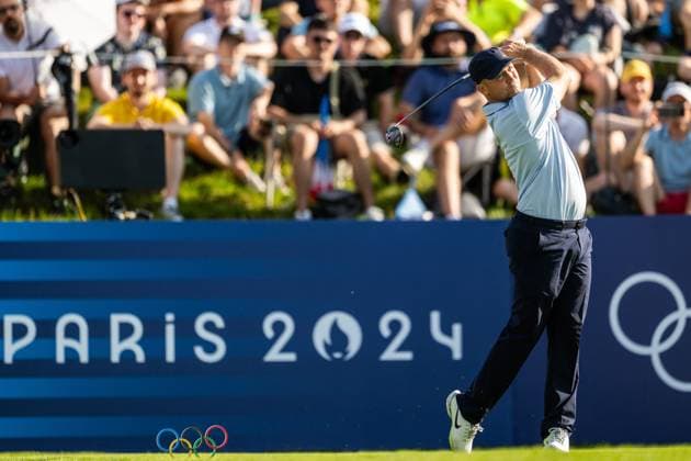240801 Alex NorÃ n of Sweden competes in men s individual golf round 1 during day 6 of the Paris 2024 Olympic Games on August 1, 2024 in Paris Photo Ludvig Thunman BILDBYRAN code LT LT0653 golf olympic games olympics os ol olympiska spel olympiske leker paris 2024 paris os paris ol 6 bbeng sweden sverige  Copyright: LUDVIGxTHUNMAN BB240801LT013