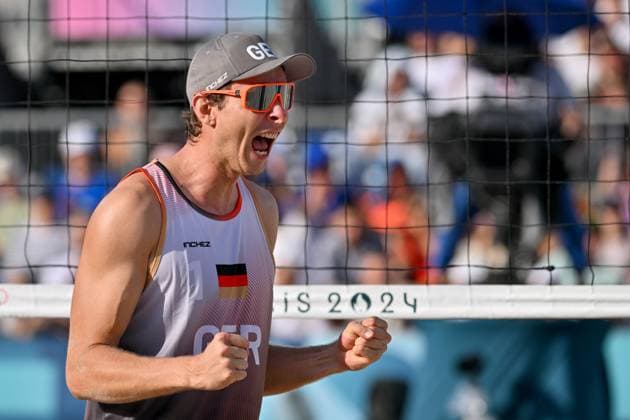 Olympic Games Beach Volleyball Paris 01 08 2024 Preliminary round, Men, GER AUS, Nils Ehlers 1, GER , Copyright: xBEAUTIFULxSPORTS TomxBlochx