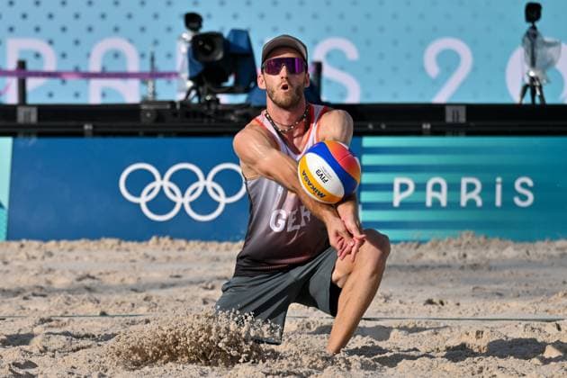 Olympic Games Beach Volleyball Paris 01 08 2024 Preliminary round, Men, GER AUS, Clemens Wickler 2, GER , Copyright: xBEAUTIFULxSPORTS TomxBlochx