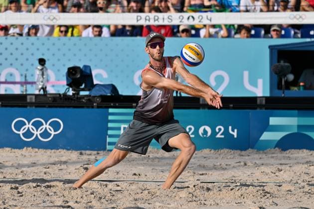 Olympic Games Beach Volleyball Paris 01 08 2024 Preliminary round, Men, GER AUS, Clemens Wickler 2, GER , Copyright: xBEAUTIFULxSPORTS TomxBlochx