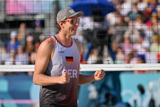 Olympic Games Beach Volleyball Paris 01 08 2024 Preliminary round, Men, GER AUS, Nils Ehlers 1, GER , Copyright: xBEAUTIFULxSPORTS TomxBlochx