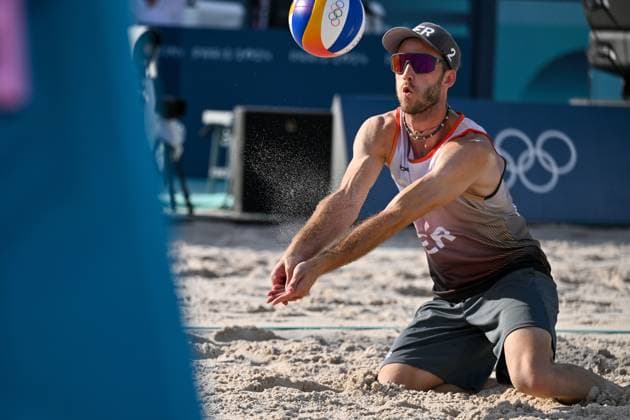 Olympic Games Beach Volleyball Paris 01 08 2024 Preliminary round, Men, GER AUS, Clemens Wickler 2, GER , Copyright: xBEAUTIFULxSPORTS TomxBlochx
