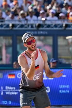 Olympic Games Beach Volleyball Paris 01 08 2024 Preliminary round, Men, GER AUS, Clemens Wickler 2, GER , Copyright: xBEAUTIFULxSPORTS TomxBlochx
