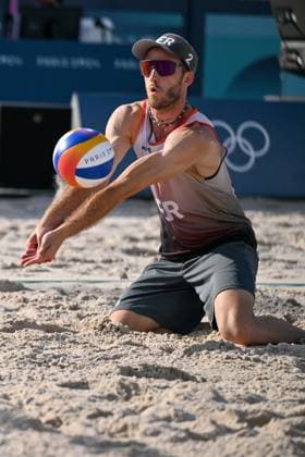 Olympic Games Beach Volleyball Paris 01 08 2024 Preliminary round, Men, GER AUS, Clemens Wickler 2, GER , Copyright: xBEAUTIFULxSPORTS TomxBlochx