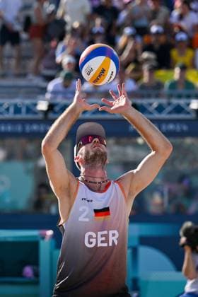 Olympic Games Beach Volleyball Paris 01 08 2024 Preliminary round, Men, GER AUS, Clemens Wickler 2, GER , Copyright: xBEAUTIFULxSPORTS TomxBlochx
