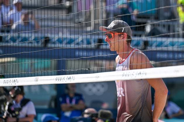 Olympic Games Beach Volleyball Paris 01 08 2024 Preliminary round, Men, GER AUS, Nils Ehlers 1, GER , Copyright: xBEAUTIFULxSPORTS TomxBlochx