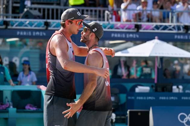 Olympic Games Beach Volleyball Paris 01 08 2024 Preliminary round, Men, GER AUS, Nils Ehlers 1, GER , Clemens Wickler 2, GER , Copyright: xBEAUTIFULxSPORTS TomxBlochx